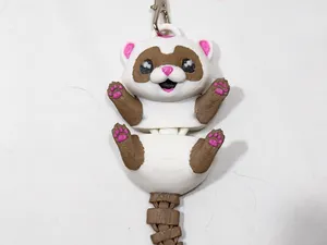 baby ferret keyring
