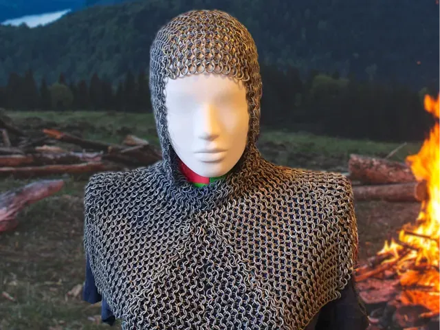 Chainmail Hood Coif for Cosplay