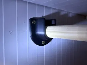 Wardrobe bar holder for 23 mm tube
