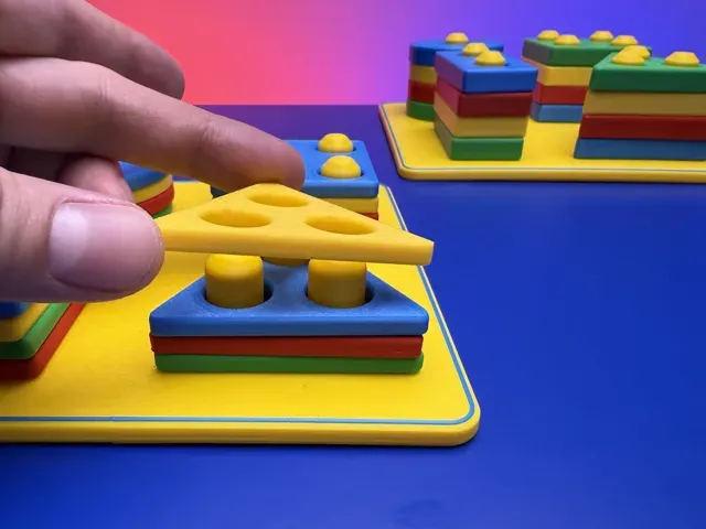 Montessori Shape Stacking Toy – Sorting Board 4 pc — Фото 4 из 6
