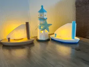 maritimes Segelboot Led Teelichthalter