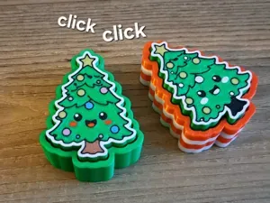 Cute Christmas tree fidget clicker toy
