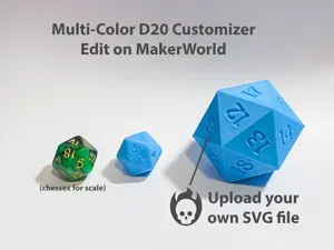 Parametric D20 Customizer - Design on MakerWorld