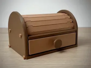 Tambour Box Chest| Roll top Storage | Organizer