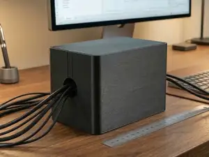 Large Cable Management Box & Power Brick Organizer
