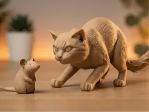 The mouse and the cat