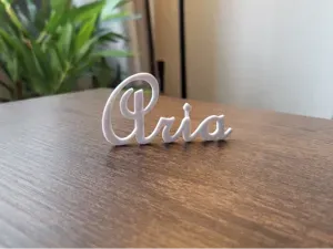 3D Printable Name Display (Aria)
