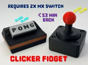 Retro Video Game Clicker Fidget Toy (<53 mins ea)