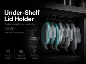 Under-Shelf Lid Holder| Container Lid Organizer
