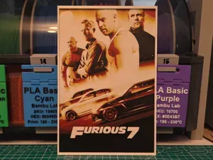 Furious 7 Movie Poster - Hueforge Art