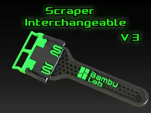 Interchangeable Scraper - Bambu Lab v3