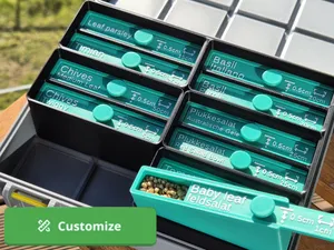 Gridfinity Seed Organizer with Customizable Lids