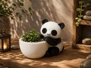 Hugging Panda Planter -3D Print Model