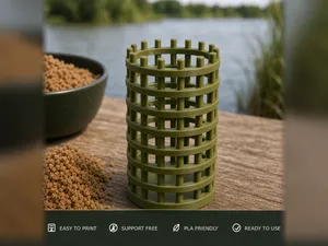 Support-Free Fishing Groundbait Feeder Basket.