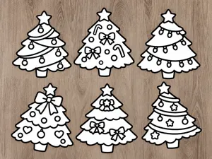 Kit para colorear de adornos navideños Arboles