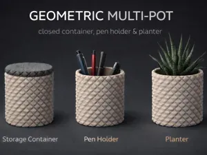 GEOMETRIC MULTI-POT Organizer, Container, Planter