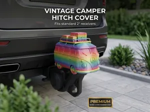 Vintage Camper Van Tow Hitch Cover