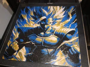 goku DRAGON BALL 200X200 "hueforge" BAMBULAB P1PS & ENDER 3 V2 M600