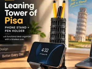 Phone Stand | Pen Holder | Leaning Tower of Pisa