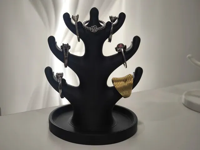 12 cm Tall Jewelry Tree Holder 6 Branches + Tray — Фото 3 из 4