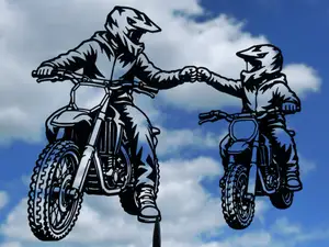 Motocross Parent and Child Wall Art Decor