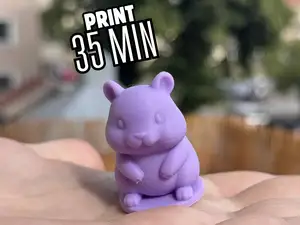 Adorable Hamster Figurine – 35 Min Print