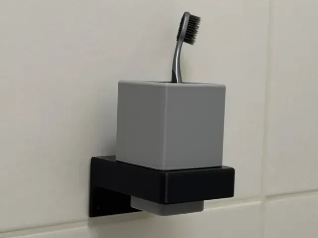 Wall Mounted Toothbrush Holder with Removable Cup — Фото 3 из 9