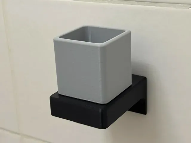 Wall Mounted Toothbrush Holder with Removable Cup — Фото 8 из 9