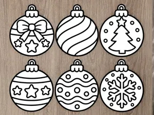 Kit para colorear de adornos navideños V2