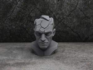 Fragmentierter Zukunfts-Kopf