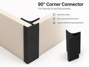 90-Degree Connector for Panels and Baseboards