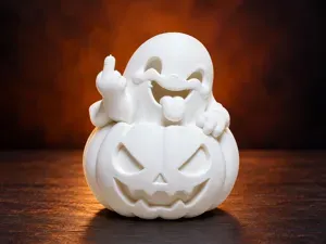Frecher Geist im Kürbis – Halloween Deko