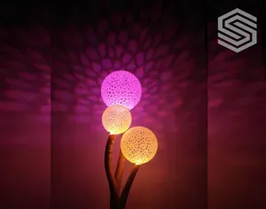 Voronoi blowball Flower - lighted decoration