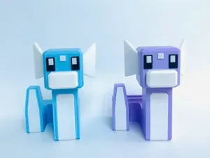 Dratini Pokemon Voxel Multipart