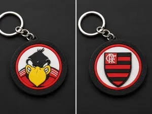 Chaveiro giratorio Flamengo – Escudo e Urubu