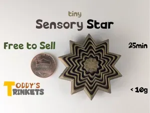 tiny Free-to-Sell Sensory Star (ToddysTrinkets)
