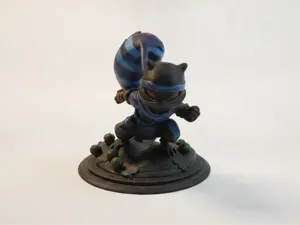 Ninja Squirrel with Acorns and Dagger STL | Model