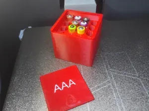 16x AAA or AA Batteries Box - Sliding Locking Lid