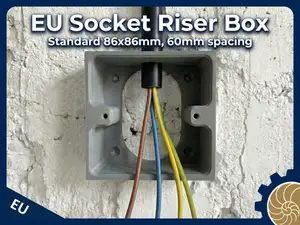 EU Electrical Socket Box Wall Riser