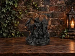 The Raven's Vigil - Gothic Reaper Tea Light Holder
