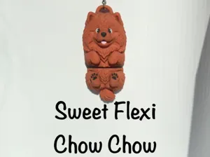 Sweet Flexi Chow Chow Keychain