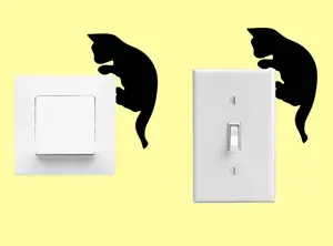 Clinging cat light switch design