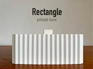 Rectangular plissé organizer box, Alessi style