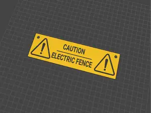 Electric Fence Warning Sign
