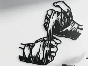 Athlete’s Hands Wooden Wall Sticker
