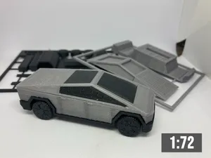 Tesla Cybertruck Minimalistic 1:72 Kit Card
