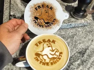 Perfect Freak in the Sheets Latte Art Stencil