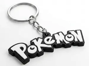 3D Printed Pokemon Logo Keychain keyring