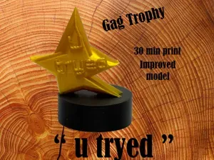 Funny Gag Trophy 'u tryed'