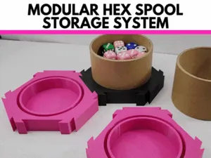 Modular Hexagon Recycled Spool Storage System